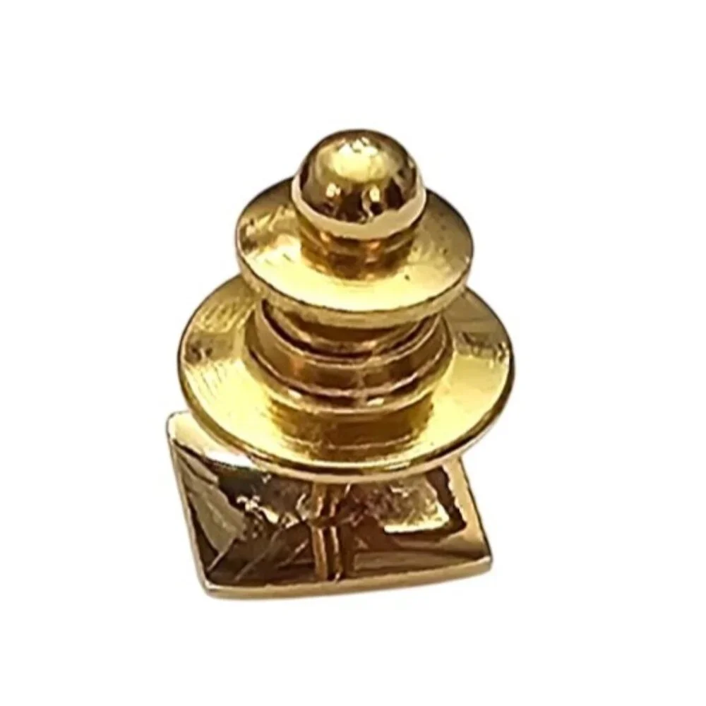 14K Yellow Gold Square Lapel Tie Pin C773